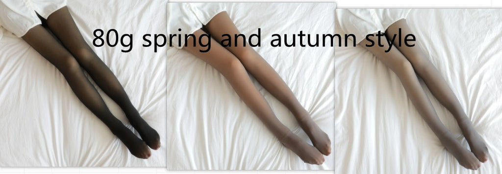 Fake Translucent Plus Size Leggings Fleece Lined Tights Fall And Winter Warm Fleece Pantyhose Women Fleece Lined Pantyhose Thermal Winter Tights - Opxy Luxe