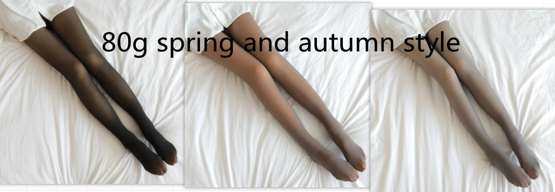 Fake Translucent Plus Size Leggings Fleece Lined Tights Fall And Winter Warm Fleece Pantyhose Women Fleece Lined Pantyhose Thermal Winter Tights - Opxy Luxe