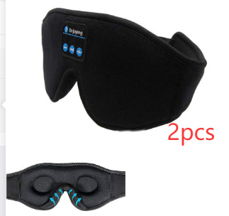 Wireless Bluetooth Stereo Music Eye Mask - Blackout Sleep Mask with Built-in Speakers for Side Sleepers Travel Relaxation - Opxy Luxe