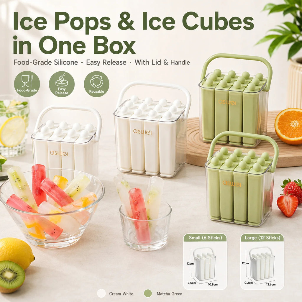 Ice Cube Tray Mold Food-grade Long Bar Ice Tray Frozen Ice Cream Molds For Freezer For Home Use Summer Refrigerator - Opxy Luxe
