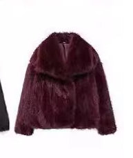 Winter Plush Coat Fashion Warm Thicken Fluffy Lapel Jacket Outwear Casual Long Sleeve Tops Womens Clothing - Opxy Luxe