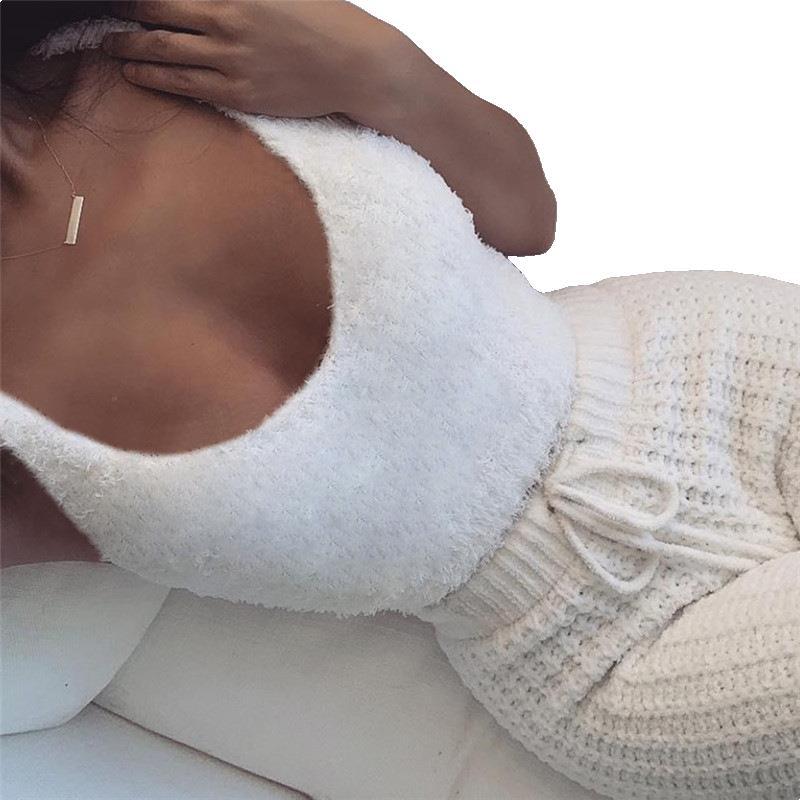 3pcs Womens Clothing Long Sleeve Crop Tank Top And Drawstring Shorts Pajama Set - Opxy Luxe