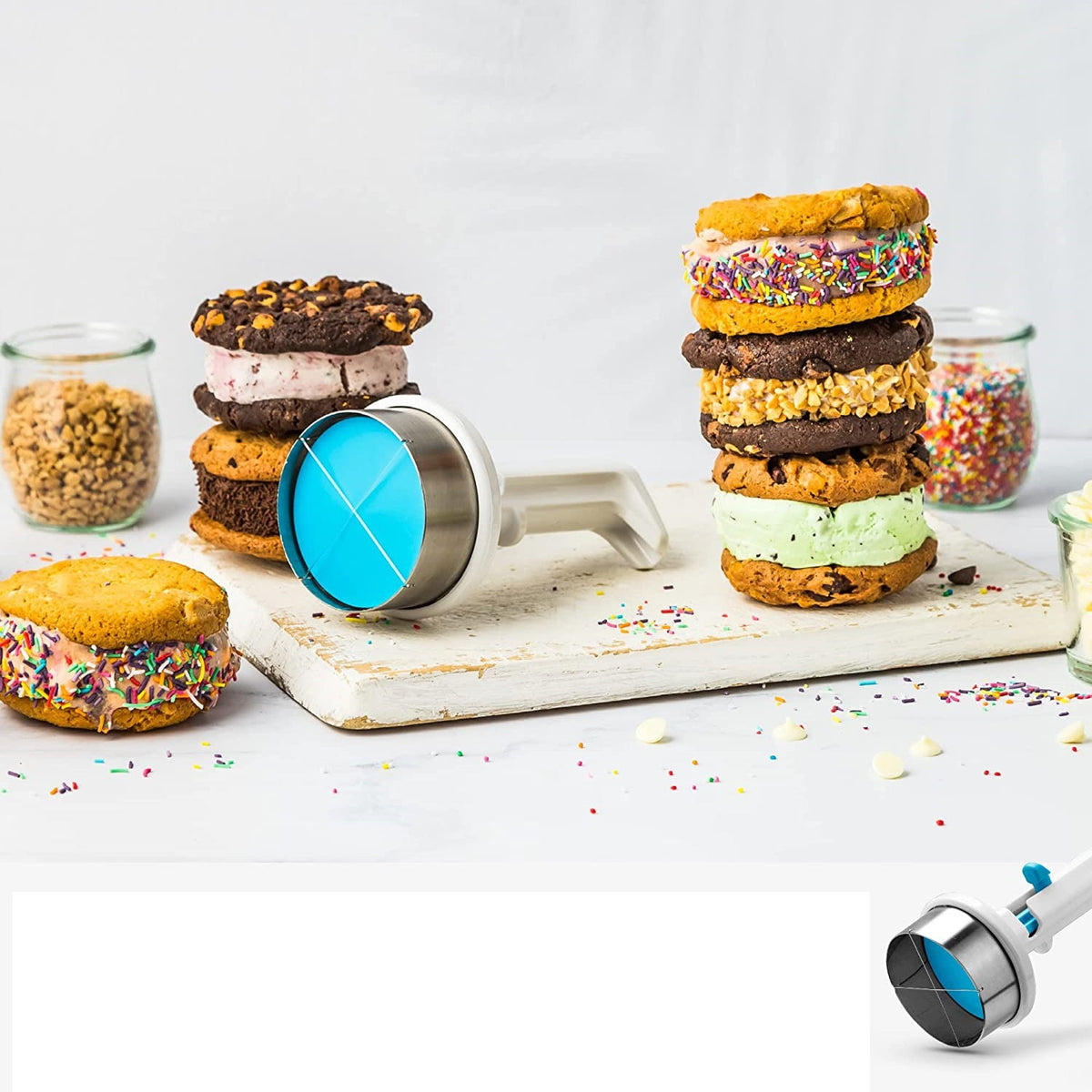 Ice-cream Spoon Maker Ice Cream Sandwich Rotating Spoon DIY Ice Cream Making - Opxy Luxe