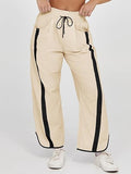 Women's Casual Loose Drawstring Bucket Pants - Comfortable Wide Leg Trousers for Daily Wear - Opxy Luxe