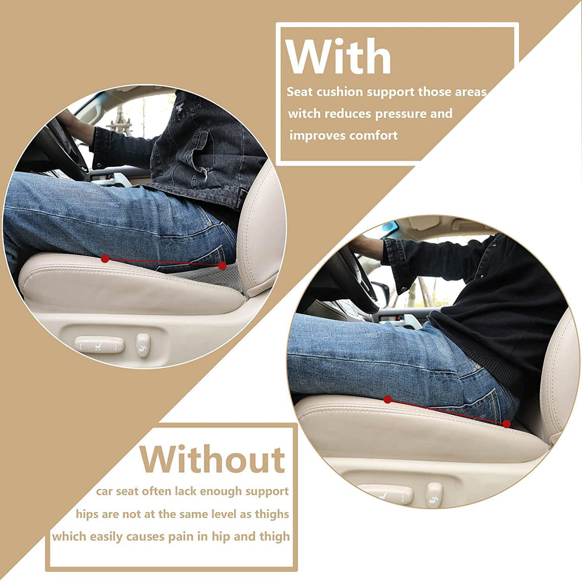 Multifunctional Car Seat Cushion Universal Memory Lumbar Pillow Support Driver Breathable Relief Comfort Chair Car Seat Pad - Opxy Luxe