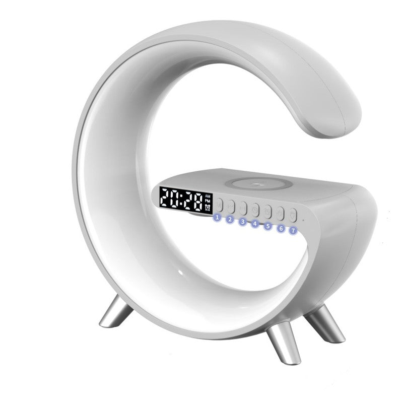 New Intelligent G Shaped LED Lamp Bluetooth Speake Wireless Charger Atmosphere Lamp App Control For Bedroom Home Decor - Opxy Luxe