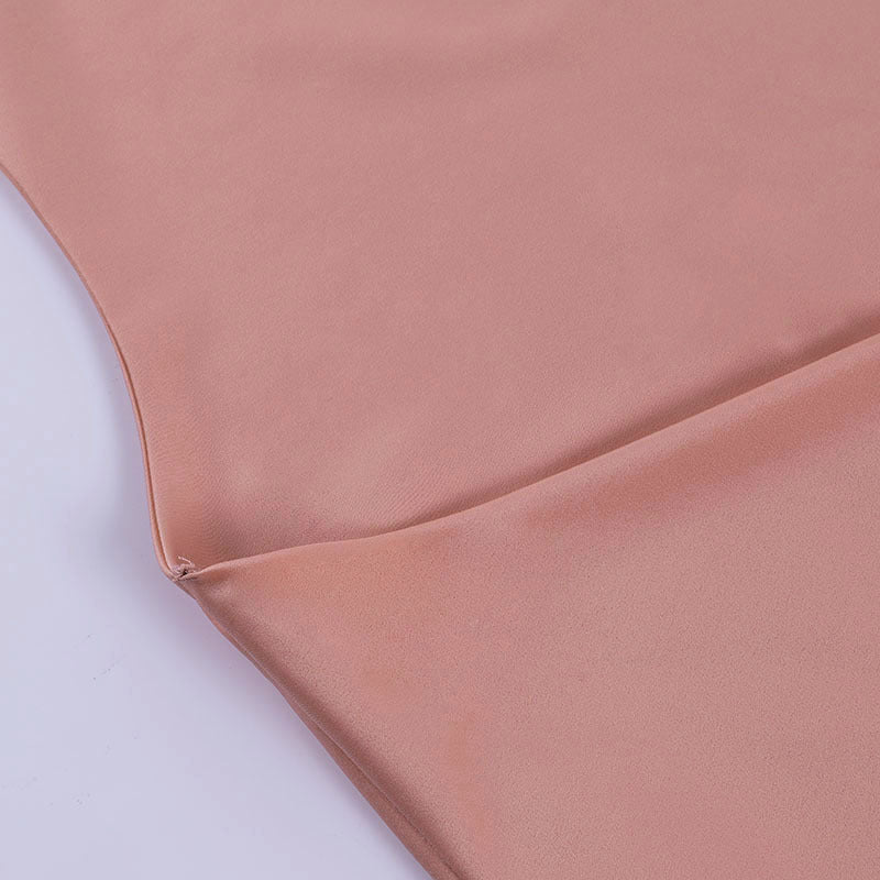 Satin Party Dress V Neck Backless Mini Sleeveless Summer Party Dress - Opxy Luxe
