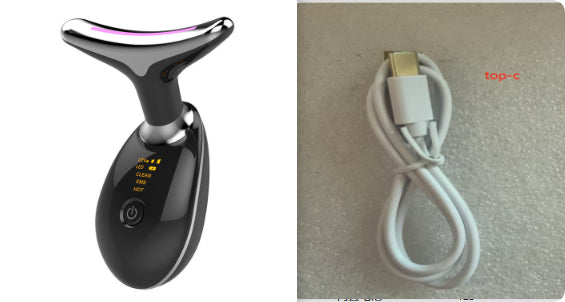 EMS Thermal Neck Lifting And Tighten Massager Electric Microcurrent Wrinkle Remover - Opxy Luxe