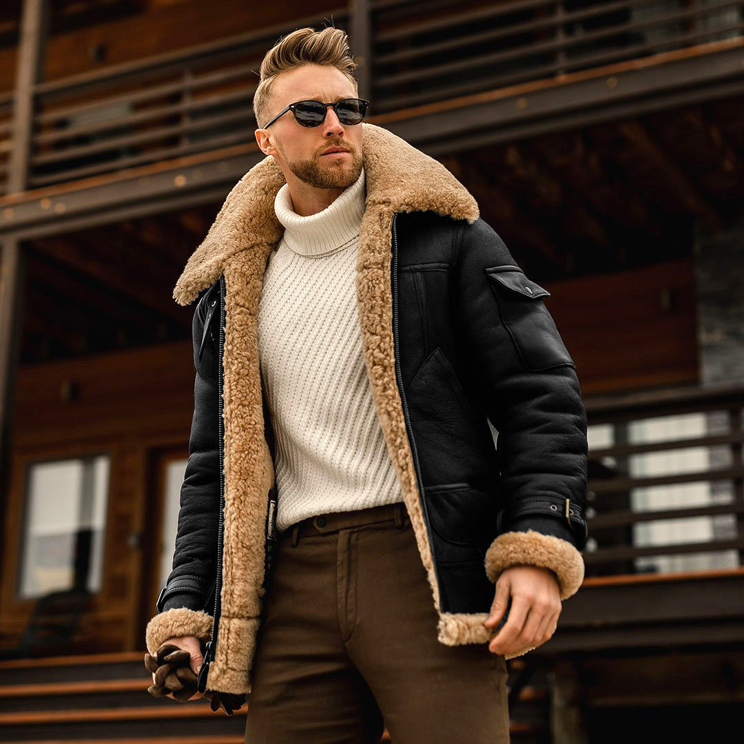 Winter Jacket Mens Military Fleece Warm Jackets Male Fur Collar Coats Army Tactical Jacket - Opxy Luxe