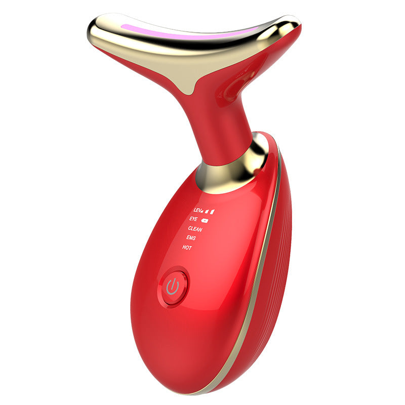 EMS Thermal Neck Lifting And Tighten Massager Electric Microcurrent Wrinkle Remover - Opxy Luxe