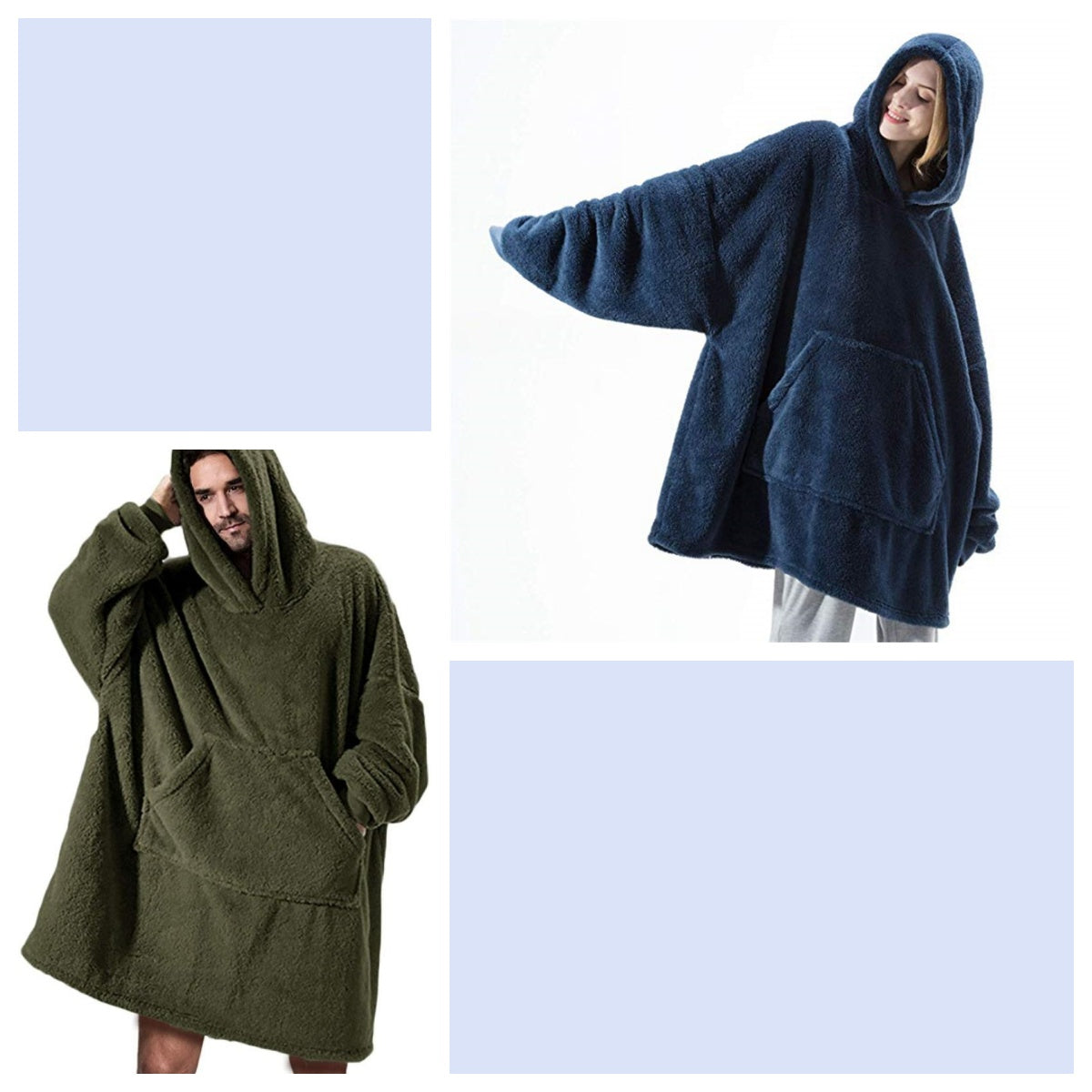 Hoodie Sweatshirt With Big Pocket Tops Sweater Comfortable Loose Double-Sided Fleece Thicker Wearable Blanket - Opxy Luxe