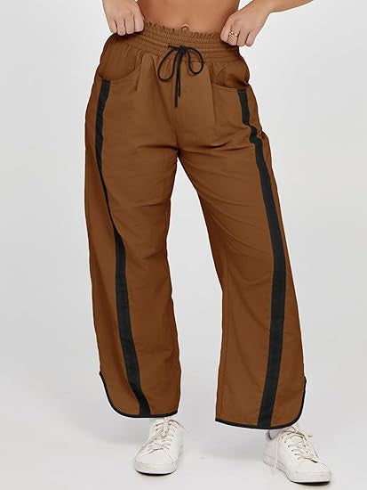 Women's Casual Loose Drawstring Bucket Pants - Comfortable Wide Leg Trousers for Daily Wear - Opxy Luxe