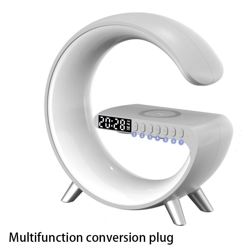 New Intelligent G Shaped LED Lamp Bluetooth Speake Wireless Charger Atmosphere Lamp App Control For Bedroom Home Decor - Opxy Luxe