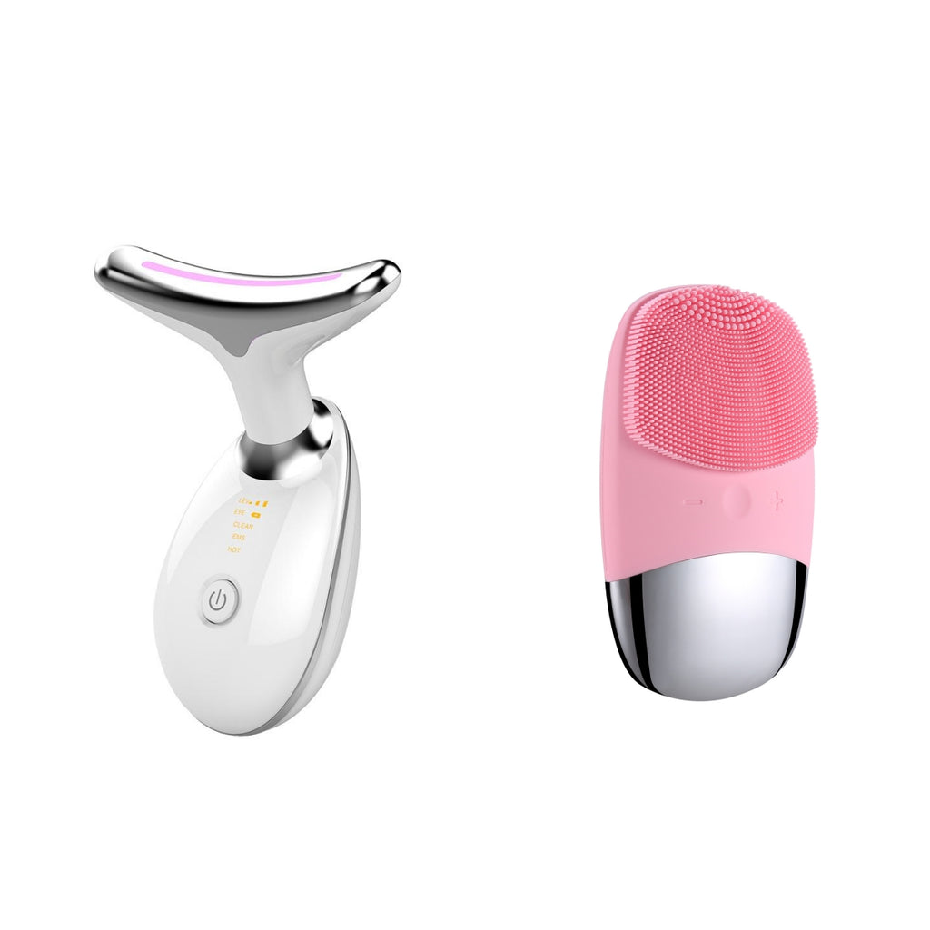 EMS Thermal Neck Lifting And Tighten Massager Electric Microcurrent Wrinkle Remover - Opxy Luxe