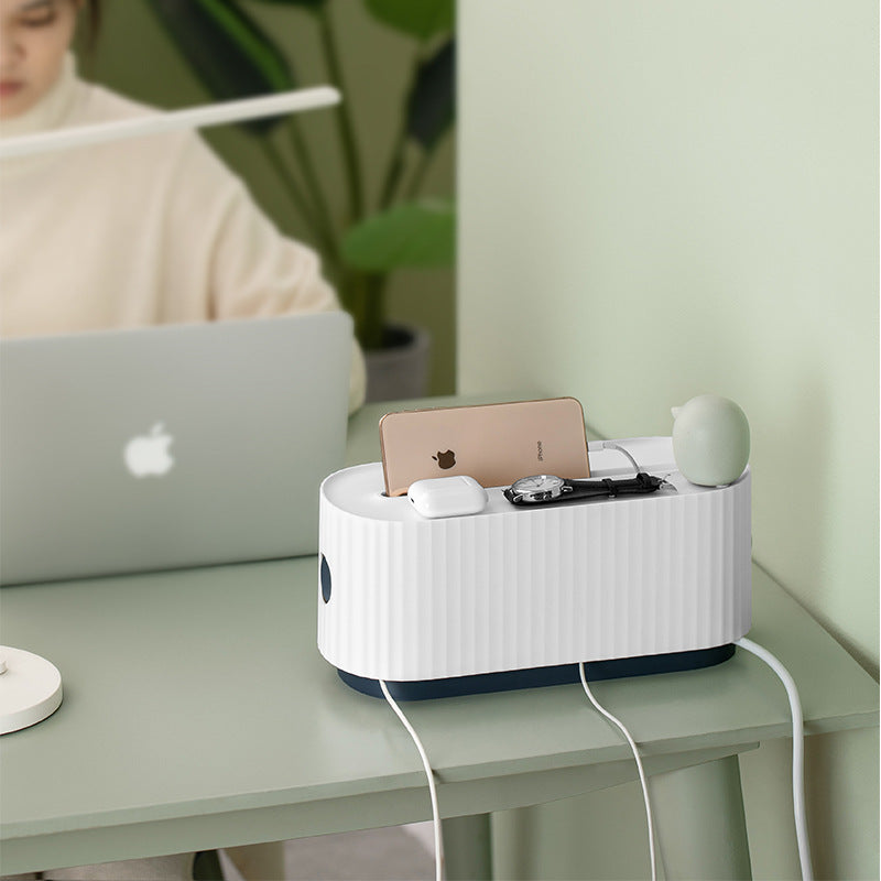 Power Strip Wire Case Cable Storage Box Anti Dust Charger Socket Organizer Network Line Storage Bin Charger Wire Management - Opxy Luxe