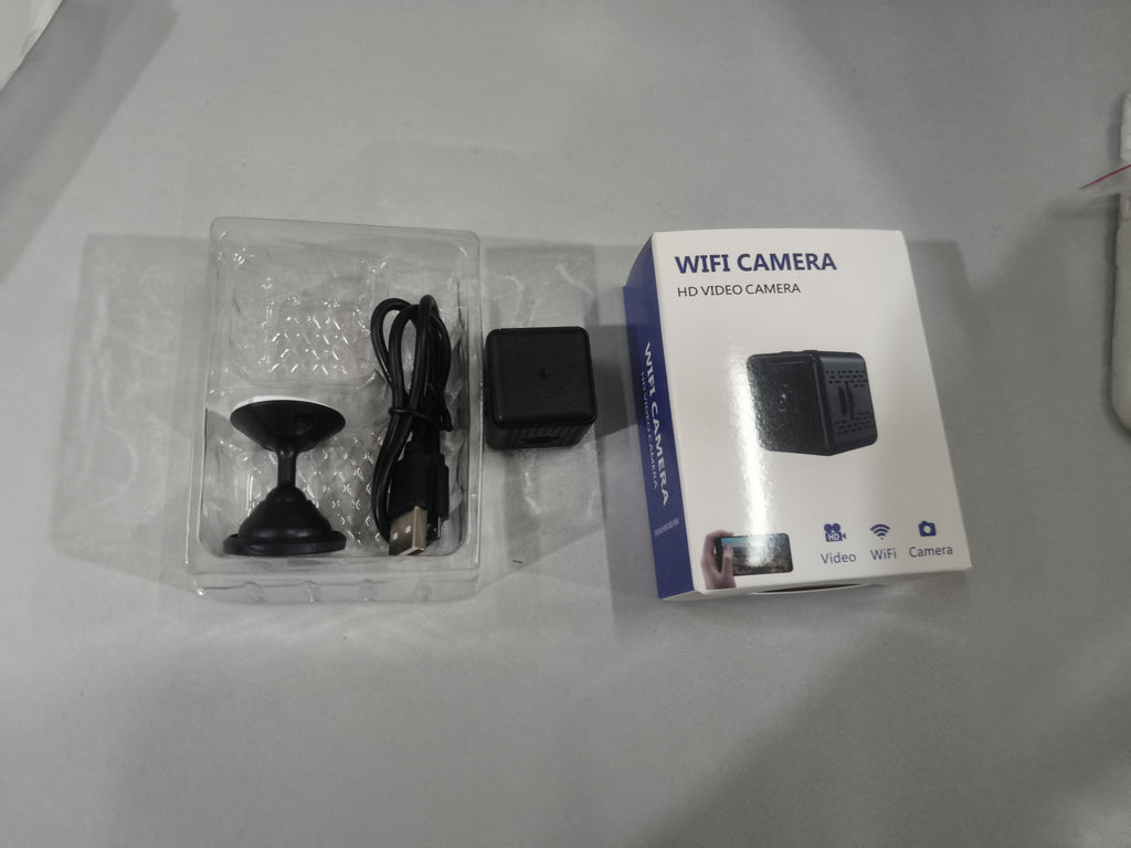Mini Square Wireless WiFi Camera - Portable Small Security Cam with Remote View Support for Home Office Surveillance - Opxy Luxe