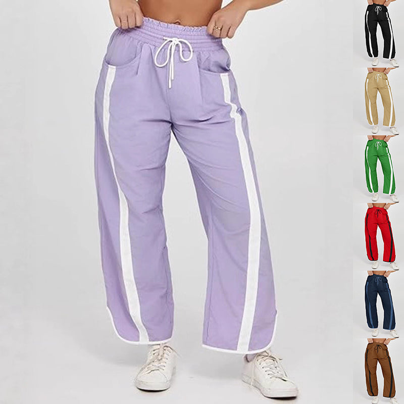 Women's Casual Loose Drawstring Bucket Pants - Comfortable Wide Leg Trousers for Daily Wear - Opxy Luxe