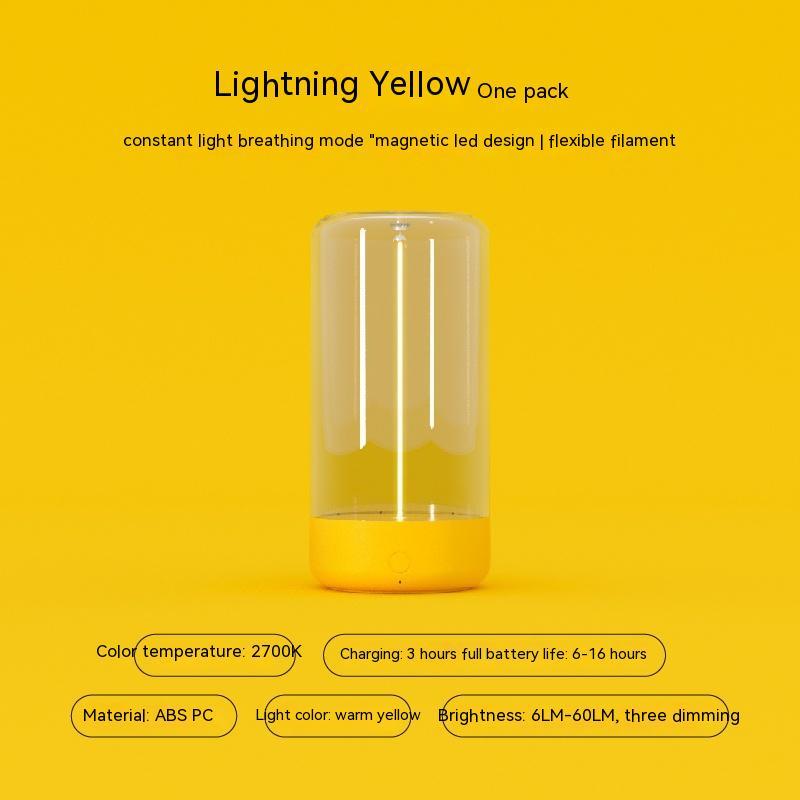 New LED Camping Light Type-c Rechargeable Portable Night Light With High Transparency And Anti Drop Creative Atmosphere Light - Opxy Luxe