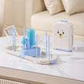 Travel Baby Bottle Brush Set - Newborn Safe Silicone Cleaning Brushes With Storage Box For Bottles, Nipples & Accessories - Opxy Luxe