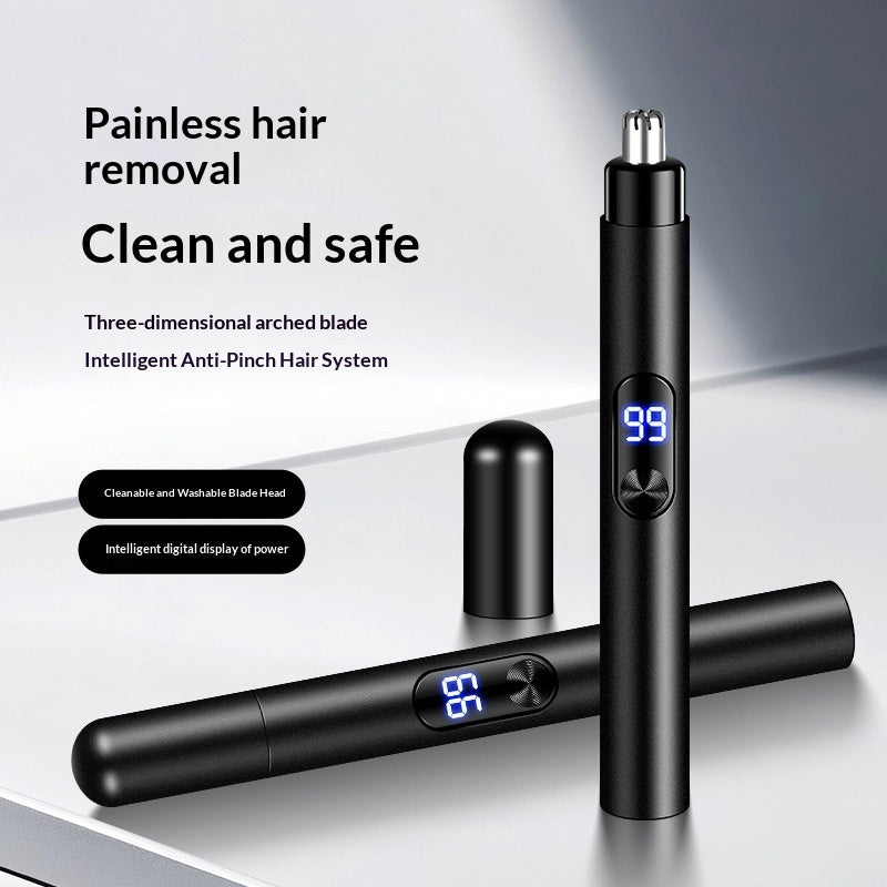 Rechargeable Electric Nose Hair Trimmer for Men - Portable Grooming Tool with Precision Blades - Opxy Luxe
