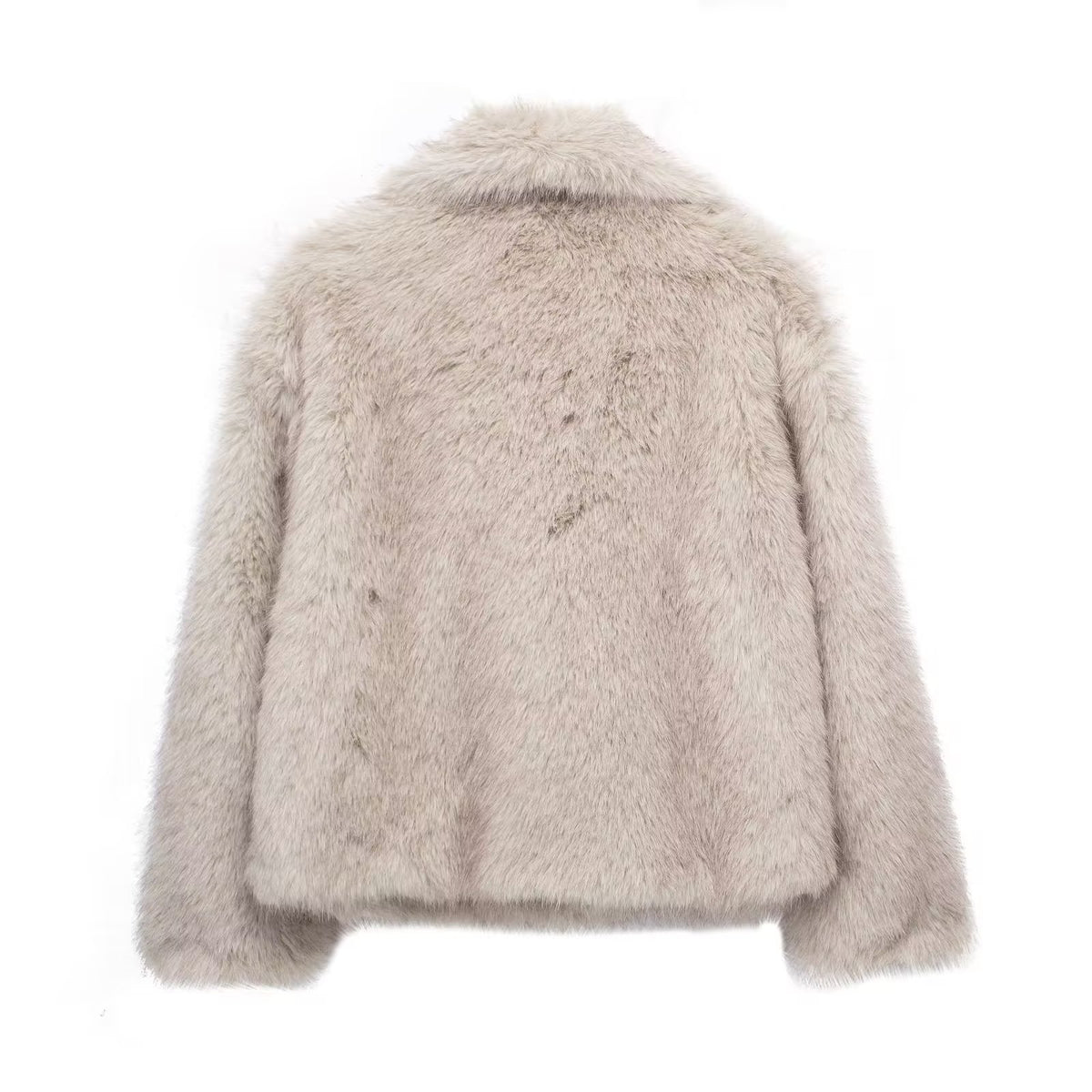 Winter Plush Coat Fashion Warm Thicken Fluffy Lapel Jacket Outwear Casual Long Sleeve Tops Womens Clothing - Opxy Luxe