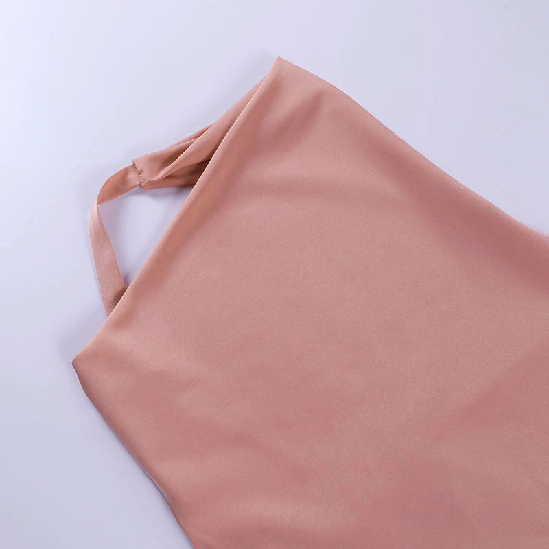 Satin Party Dress V Neck Backless Mini Sleeveless Summer Party Dress - Opxy Luxe