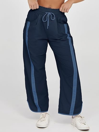 Women's Casual Loose Drawstring Bucket Pants - Comfortable Wide Leg Trousers for Daily Wear - Opxy Luxe