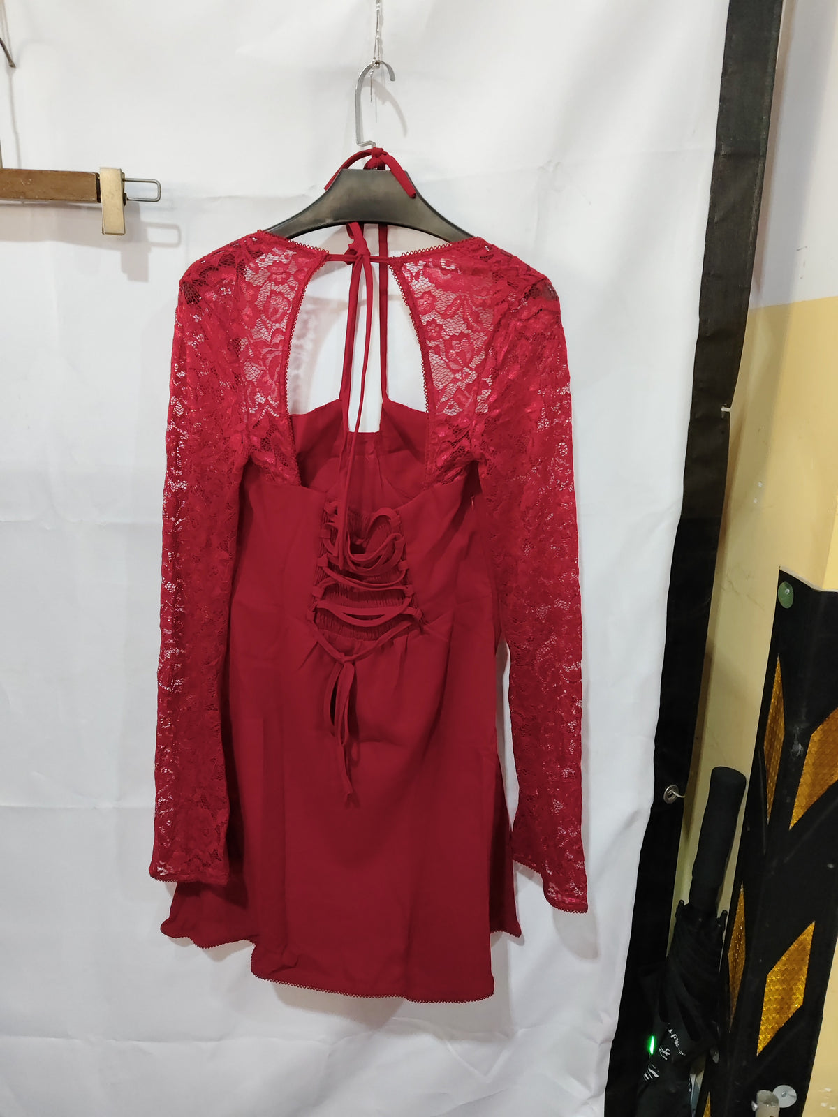 Y2K Lace Long Sleeve Dress Fashion Sexy Corset Backless Lace Up Short Dresses Womens Clothing - Opxy Luxe