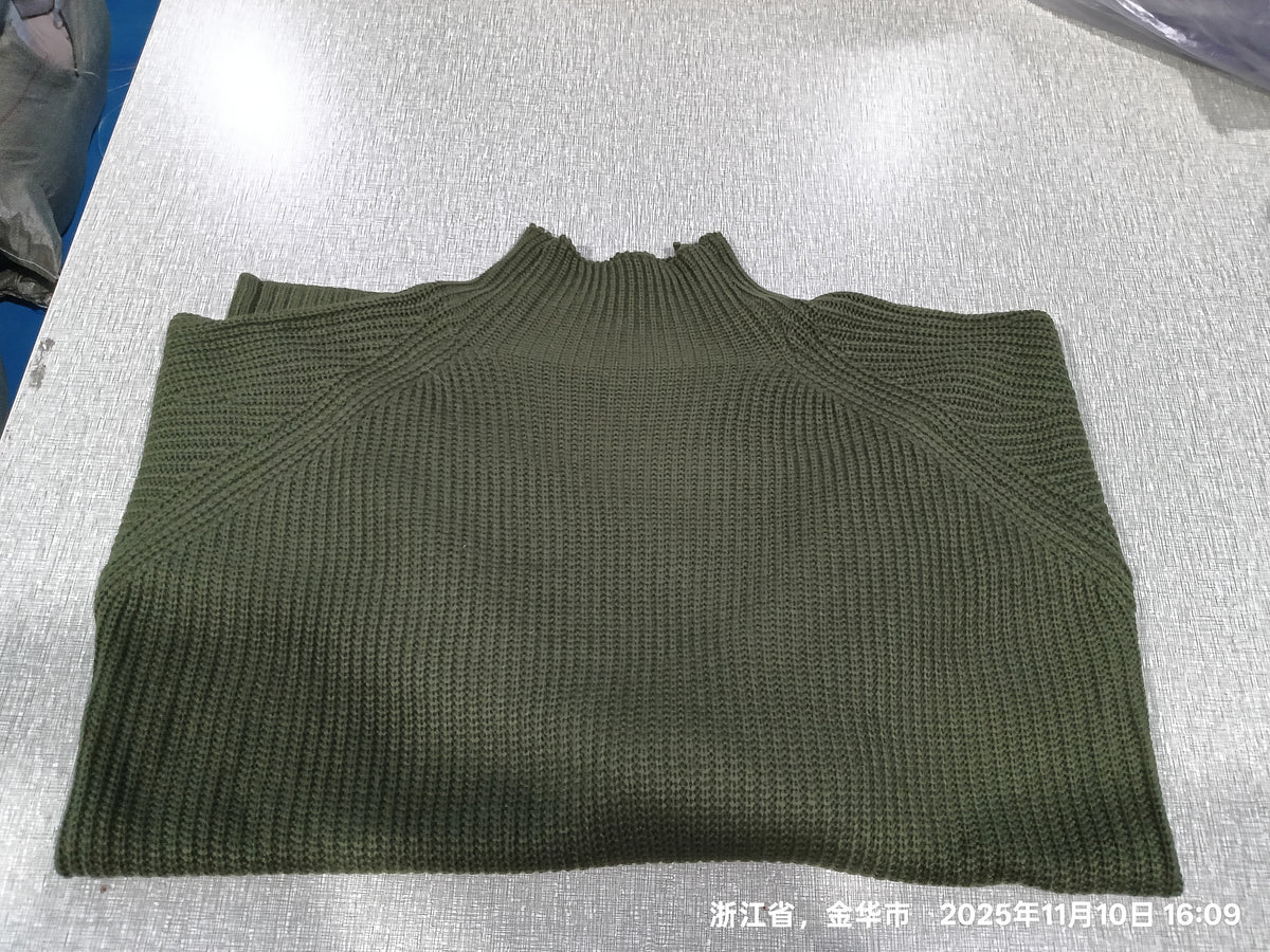 Solid Turtleneck Long Sweater Winter Warm Women Sweater Dress - Opxy Luxe