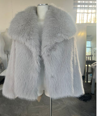 Winter Plush Coat Fashion Warm Thicken Fluffy Lapel Jacket Outwear Casual Long Sleeve Tops Womens Clothing - Opxy Luxe